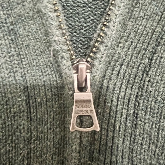 BANANA Republic Zip Up Jacket Men’s Large Green and Gray - Picture 4 of 6